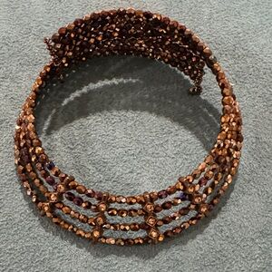 Elegant Grey-Toned Beaded Choker Necklace